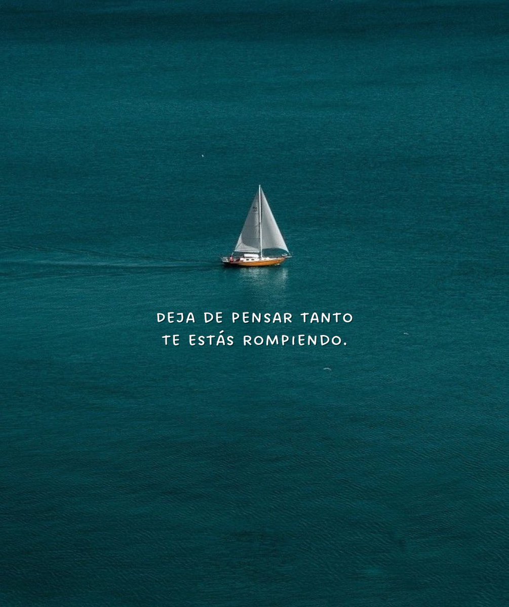 Te estás rompiendo.