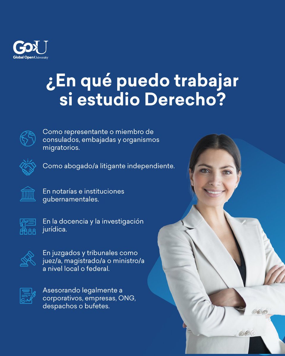 GOU_Mx's tweet photo. La licenciatura en Derecho es una de las más versátiles y una de las 15 mejor pagadas a nivel nacional. 
¿Te gustaría estudiarla? 🤓
👩‍⚖️👨‍⚖️¡Quiero ser abogado/a! 👇
https://t.co/DNcqEyQsUK https://t.co/DqKsEJdXWY