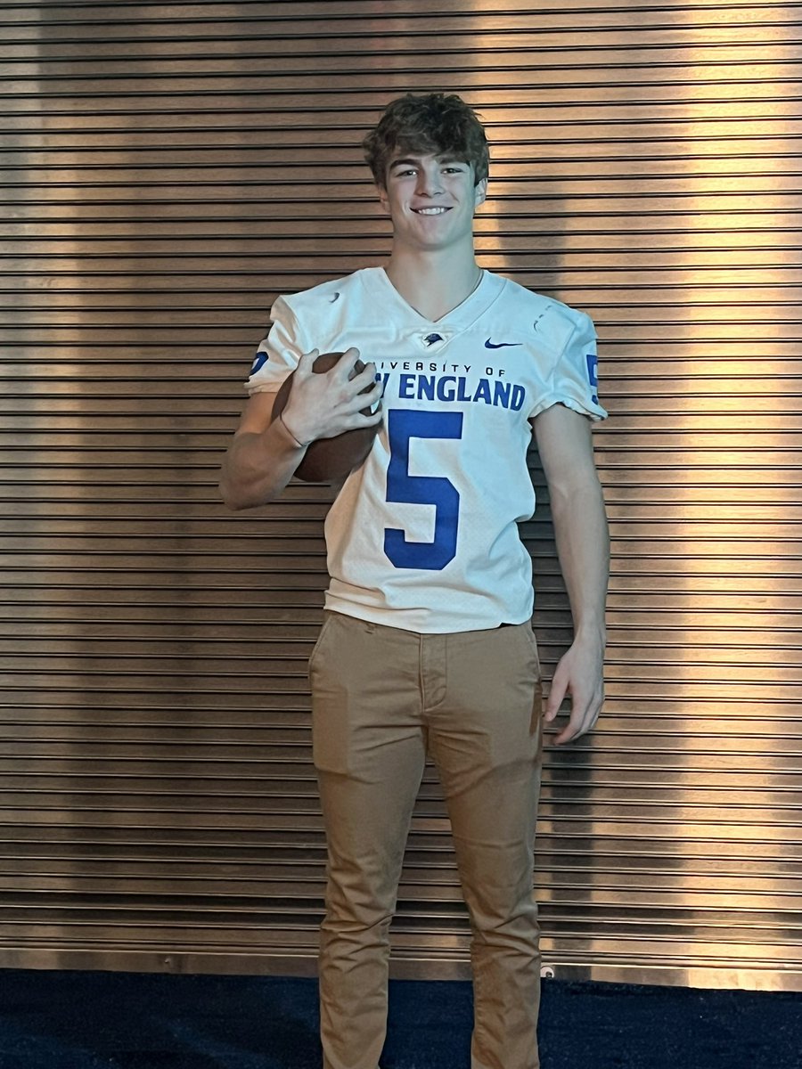 Thankyou to <a href="/CoachLichten/">Coach Mike Lichten</a> and <a href="/UNEfootball/">University of New England Football</a> for hosting me and my family around campus today. Beautiful place! Also nice to meet <a href="/TimViall/">Tim Viall</a> and <a href="/CoachTreschitta/">Kenny Treschitta</a>. Thankyou!