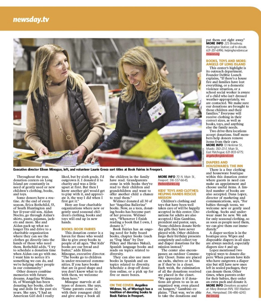Check out the fantastic coverage in Newsday today! A big thank you to Elisa DiStefano for spearheading this coverage &amp; Cathi Turow for beautifully highlighting how people can donate unwanted items and transform them into essentials for our neighbors in need.