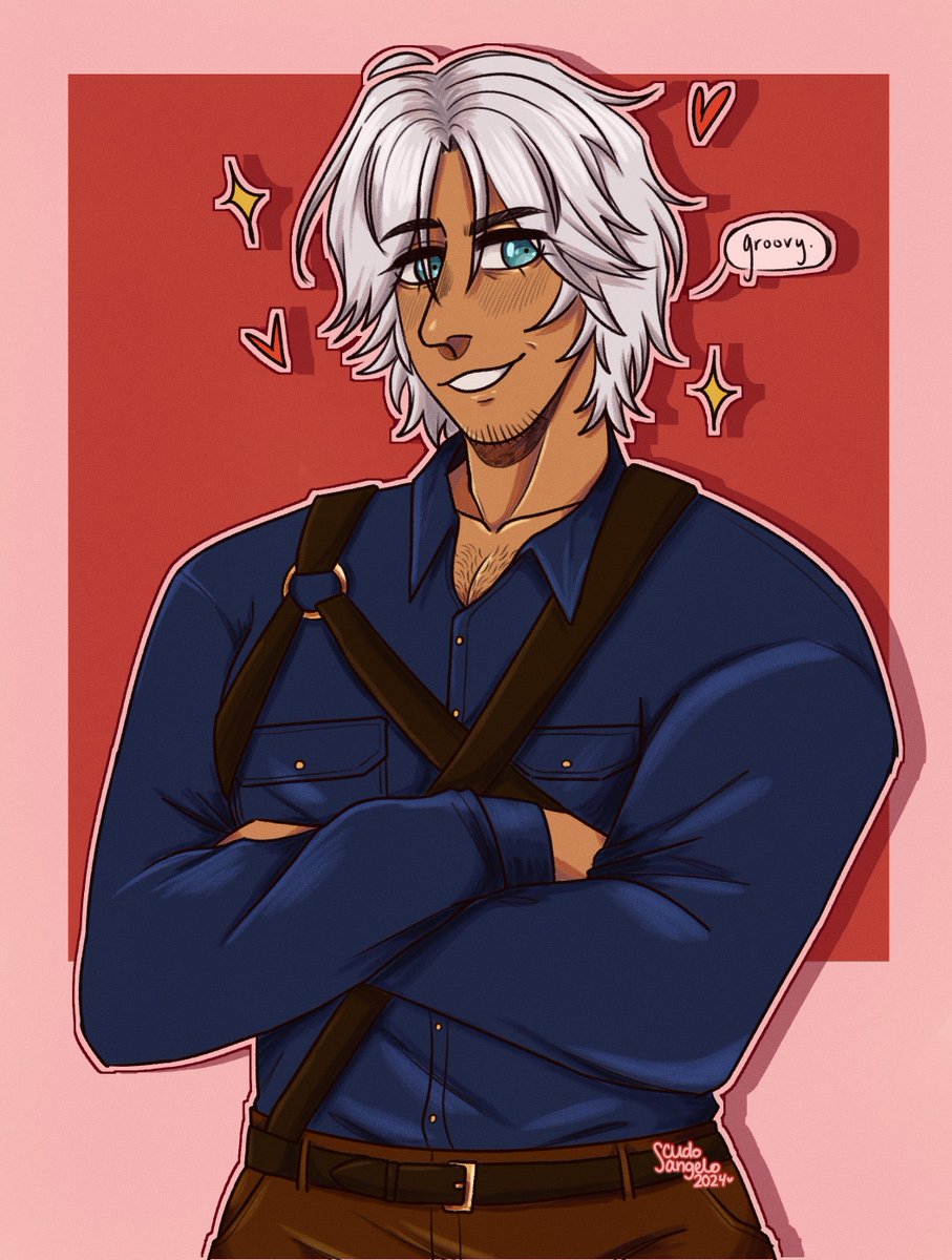 anyway ive been watching ash vs evil dead with my bf so here's dante in ash's outfit bc i need to put two of my favorite old men together