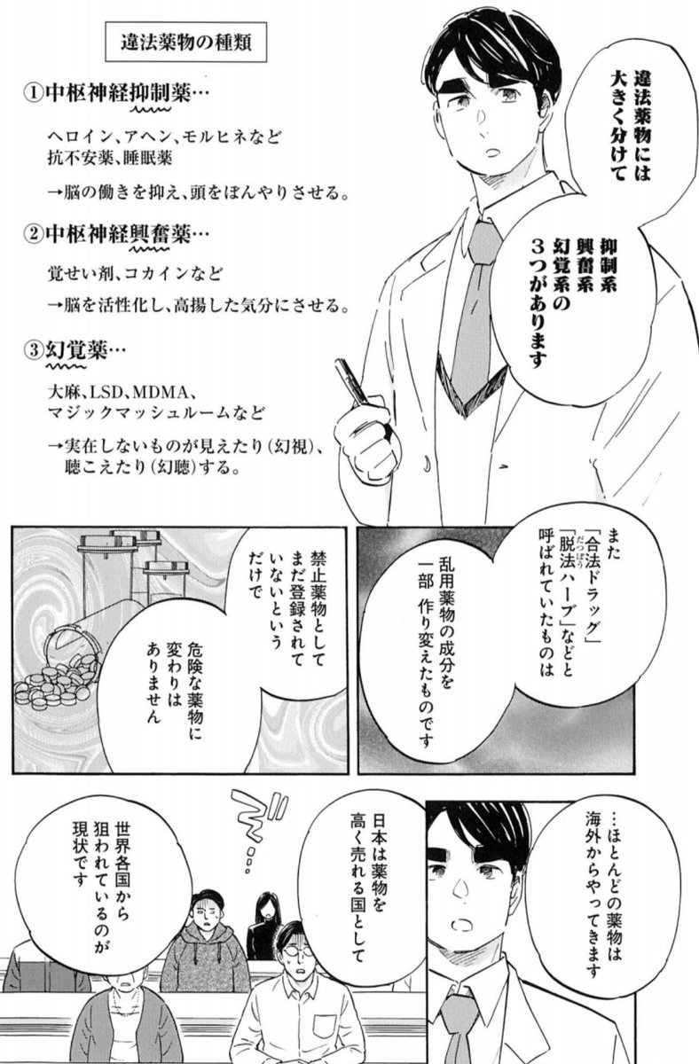 増え続ける薬の過剰摂取💊 若者にも蔓延する違法薬物💉 日本の薬物対策は時代遅れ❓ 現状の問題点とは… 『Shrink〜精神科医ヨワイ〜』大反響 薬物依存症編 1/4発売グランドジャンプ3号に掲載🧪 grandjump.shueisha.co.jp アンガーマネジメント編収録11巻も発売中🍀 冒頭は⬇️