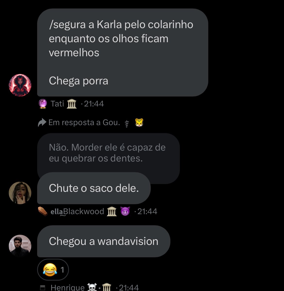 morgadxz's tweet photo. ooc: nao respiro KKKKKKKKKKK https://t.co/H1YDt7VIAy