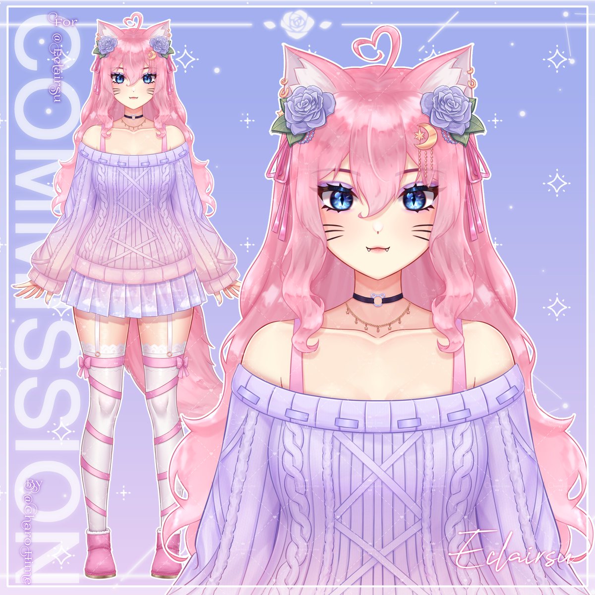 Eclairsu's tweet photo. е c ℓ α ι ʀ ѕ υ ᗢ・゚✧
vtuber marks: 🌙🩷
community: floofles🐈⬛
#eclairsuart #eclairsulive #eclairsumerch
───── ◦ ୨୧ ◦ ─────
art + rig ✧
🎨 @CharoHime
⚙️ @ChaosVermillion
♡ ꒰ https://t.co/xXyYRlxpht ◦ https://t.co/L7cnqjasAp ꒱ ♡