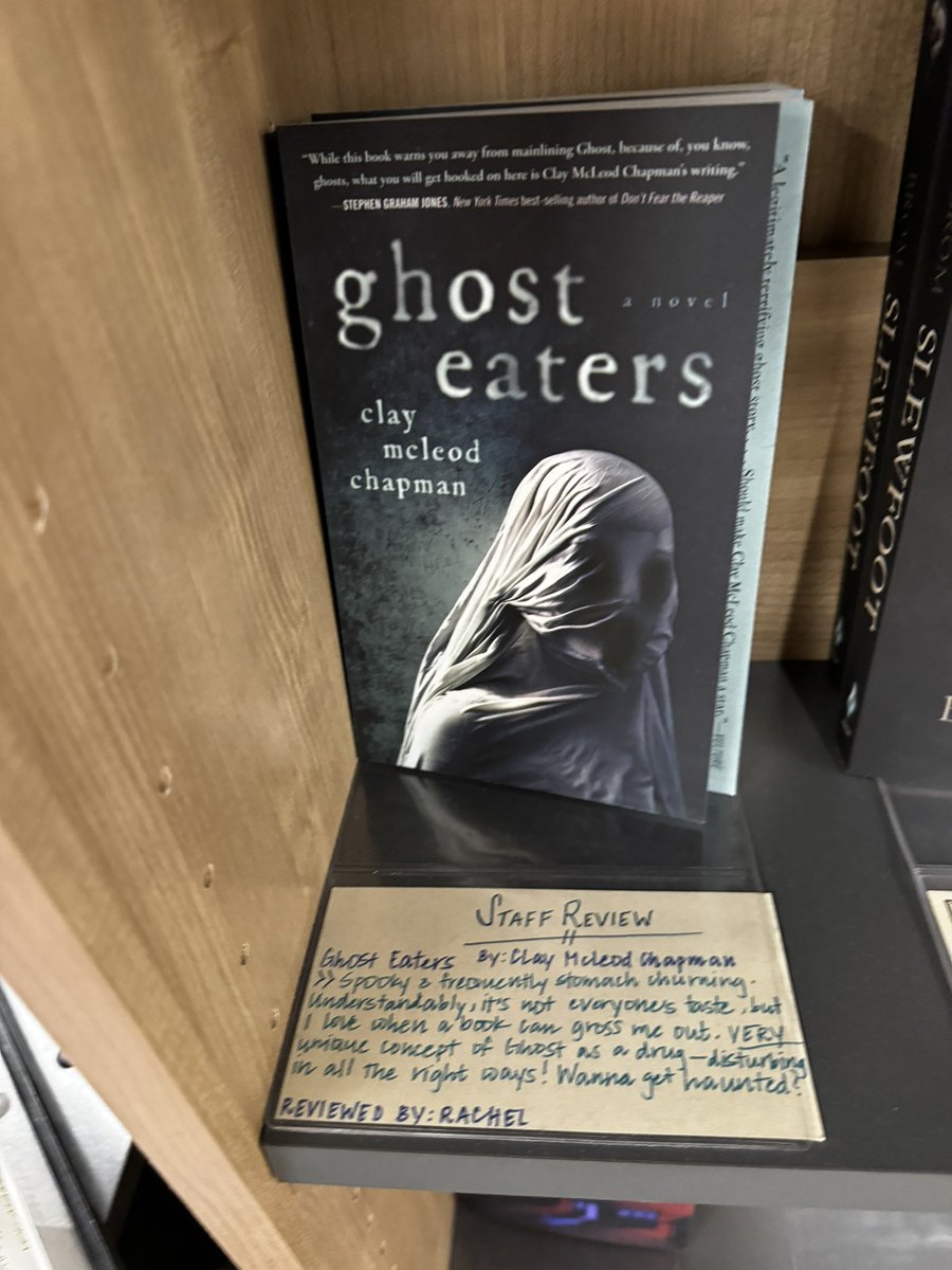 Ghost Eaters getting some love at Books Inc in Campbell CA <a href="/claymcleod/">Clay McLeod Chapman</a>