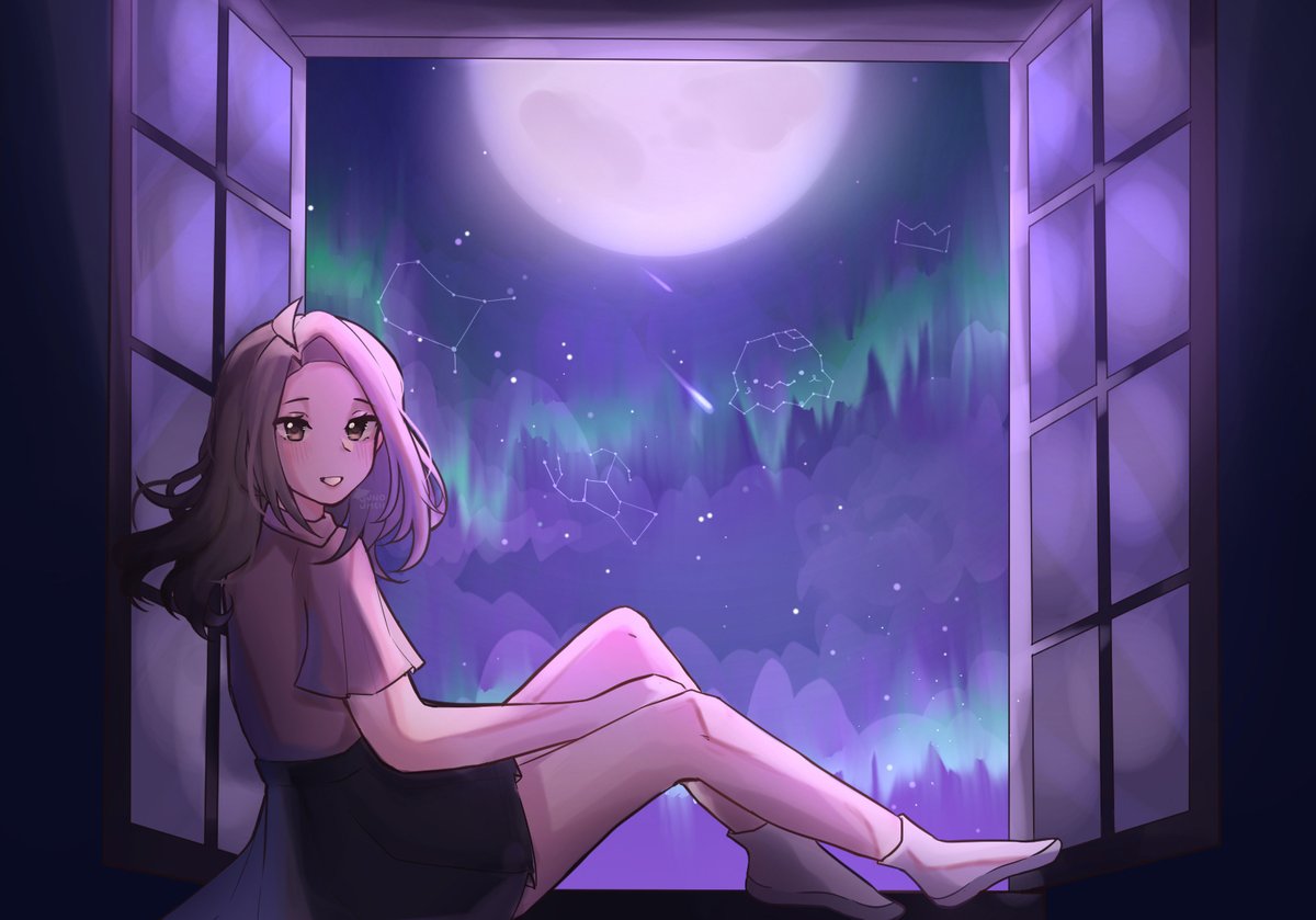 🌙 ♡ aurora borealis and starry skies ⟢
#artistsontwitter #yunomeiillust #starryskies