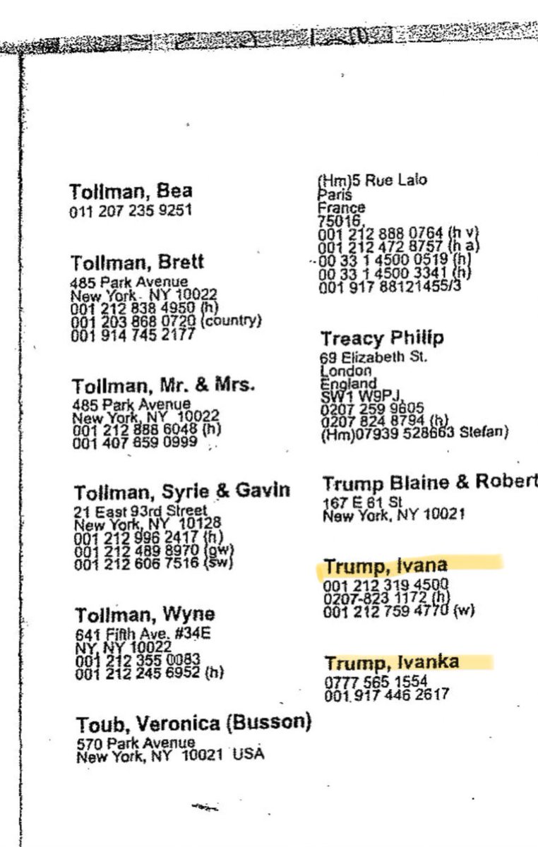 RioPaloma1's tweet image. So the piece of shit MAGA Donald Trump Republican are saying that Donald Trump isn’t listed. He sure the hell is, along with Melania, Ivana and Ivanka! #EpsteinClientList #MAGARepublicans #DonaldTrump @GOP