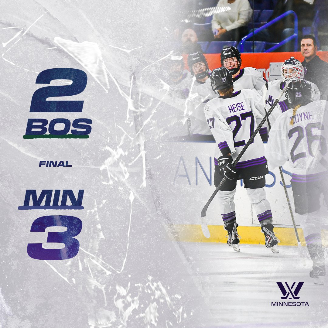 PWHL_Minnesota's tweet image. First W!