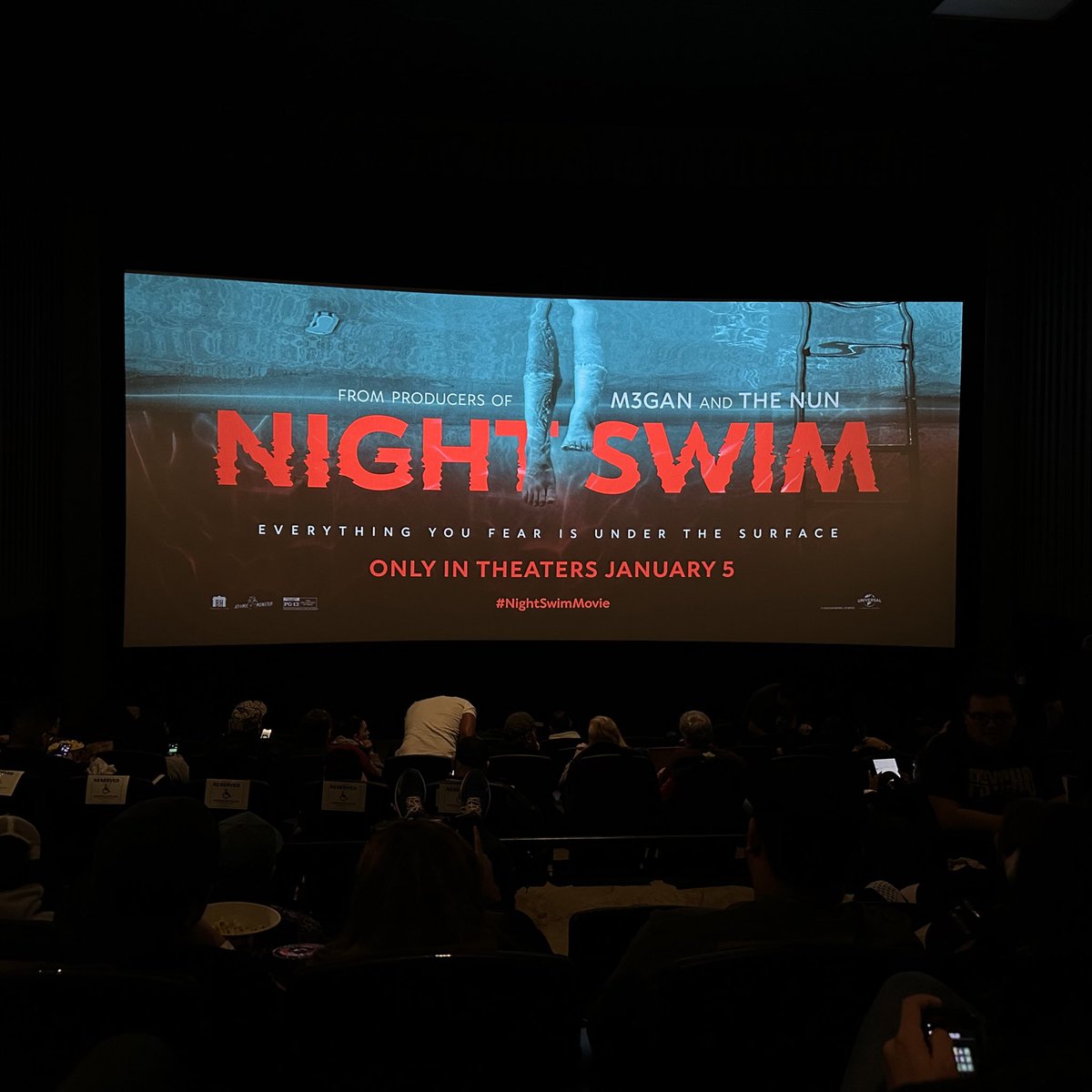 First movie of the new year! Got my popcorn and floaties ready🏊🏻‍♂️🤿🛟 #NightSwim #NightSwimMovie