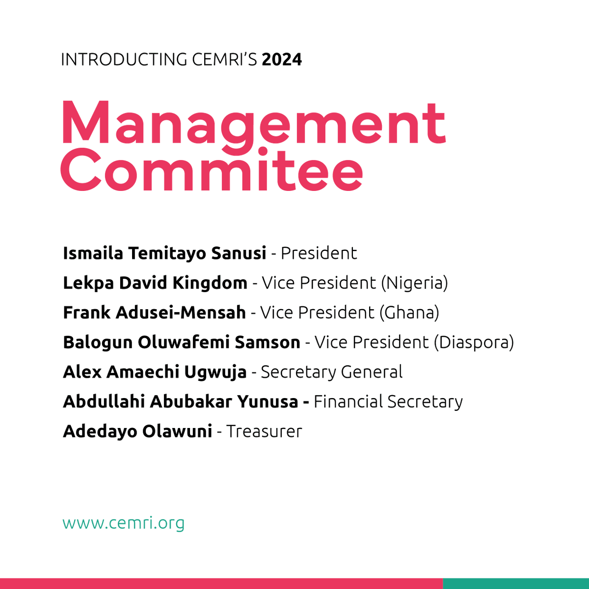 CEMRI_Research's tweet photo. 🌟 Exciting News at CEMRI! 🌟

We are thrilled to introduce the dynamic individuals who will be steering the ship as the new management committee at CEMRI! 🚀 Join us in welcoming this talented team and wishing them all the success in their new roles. #CEMRI #LeadershipTransition https://t.co/niJu6cH14e