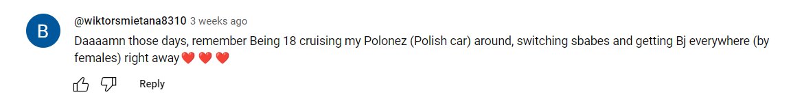 Lods_of_Emone's tweet photo. Accidentally scrolled into the YouTube comments of random bangers from the mid-2000s and this is the type of thing I see. https://t.co/jTwmuFerLu