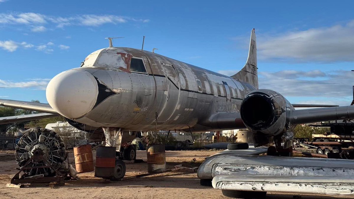 Boneyardsafari's tweet photo. Who loves a Convair? Join us on Friday and climb aboard a #c131f. #cv240 #convair #handsontour #thingstodointucson #visittucson #tucson #flynavy #aviationsafari #aviationpreservation #boneyardsafari https://t.co/In4xiFDOD0