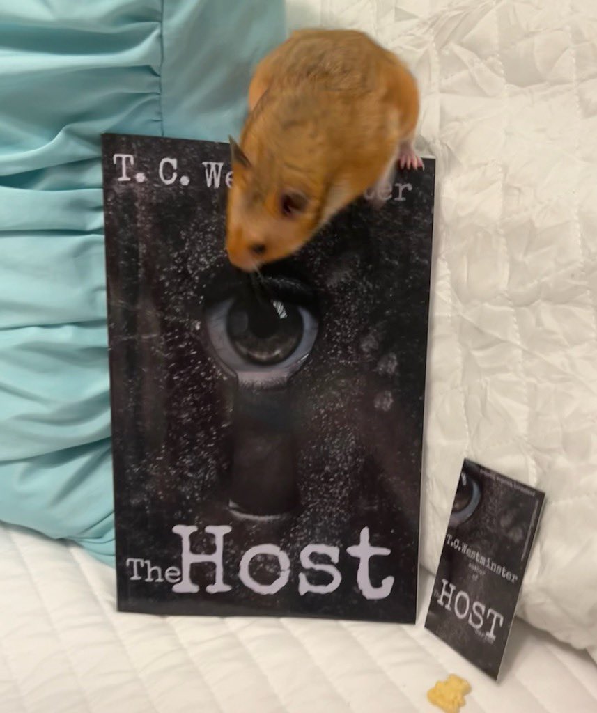 TCWestminster's tweet photo. A reader sent these pics and said:

Honey and I are reading a new book! It's full of suspense but Honey said it's ok he stays up all night anyway lol  We love the Host! #storytimewithHoneyandtheHost

Sorry guys, Honey is my new favorite reader!
https://t.co/GhHWBui5wf https://t.co/PvSQyrUNyR