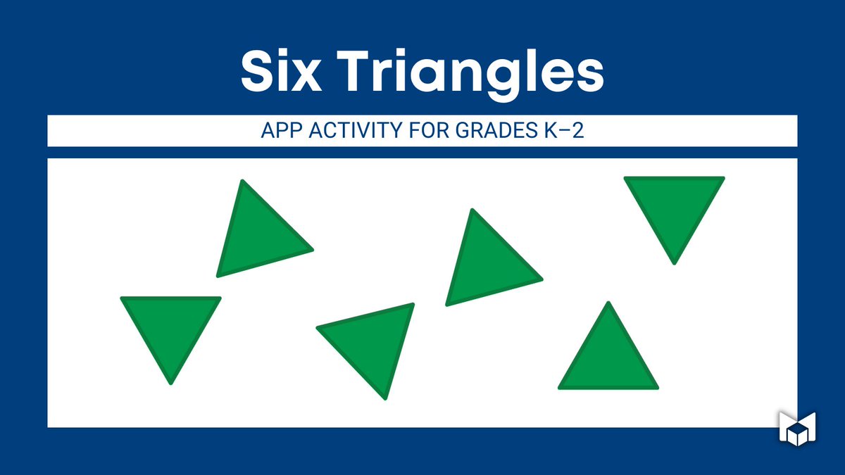 MLCmath's tweet photo. How many different shapes can you make with triangles? Notice and use mathematical structure with this app activity for Grades K–2. https://t.co/oFGKPHaZVK #AppActivities https://t.co/p0zPT0EbPV