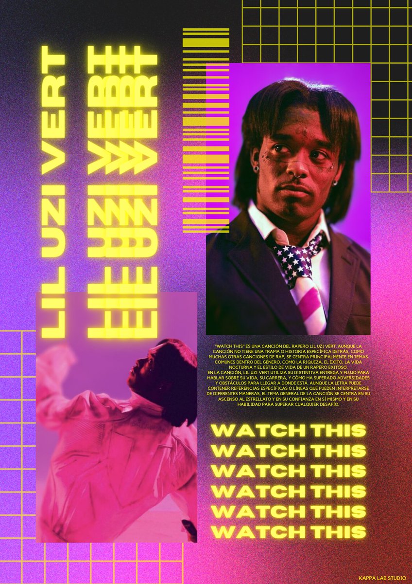 KappaLab_Studio's tweet image. LIL UZI VERT 🌟P O S T E R  V A P O R W A V E 🌟

#diseño #artshare #drawing #artist #canva #CanvaPro #illustrationart #illustragram #illustrationAI #illustrationartist  #Sketching #sketchart #sketches #ilustraciónanime #ilustration #ilustraciónanime