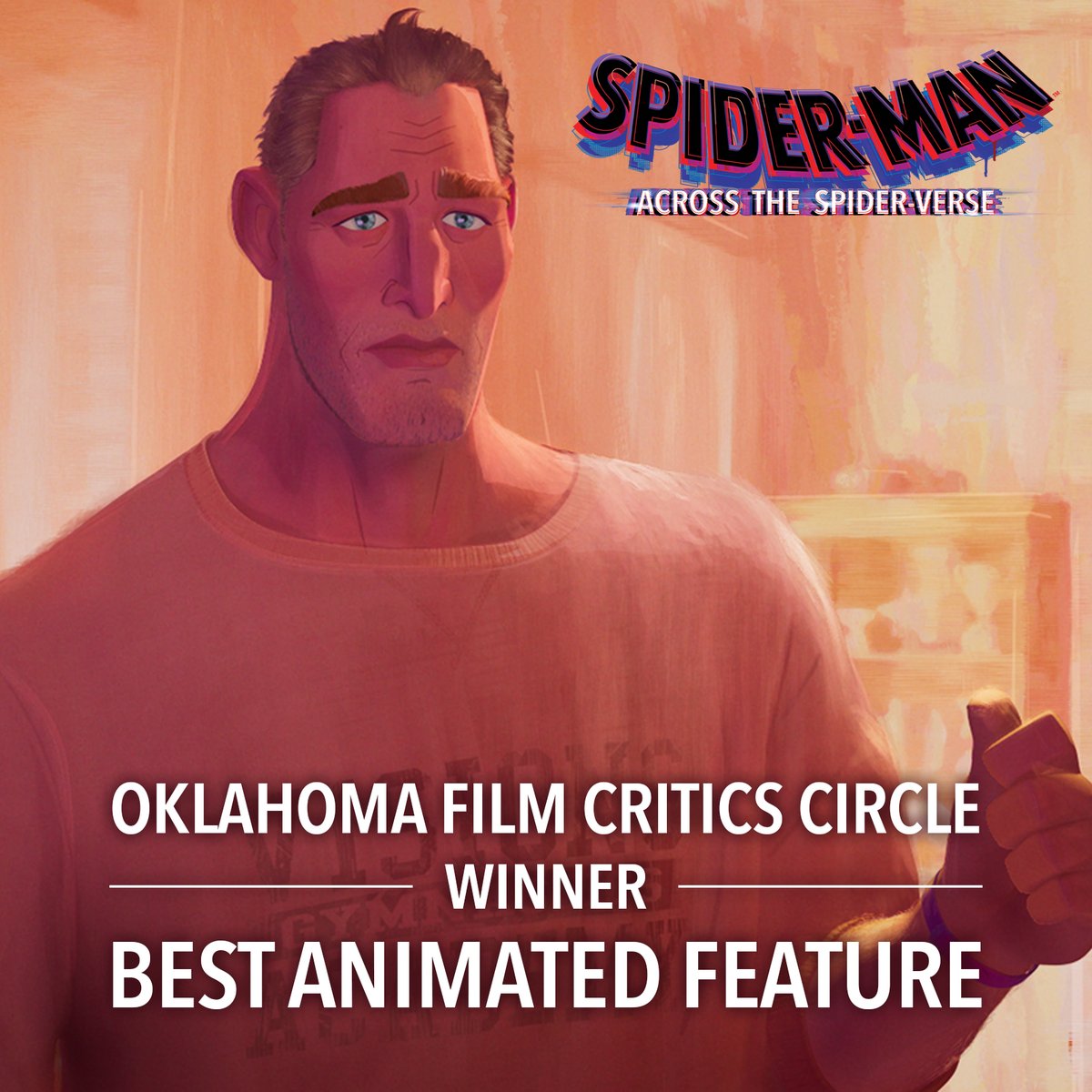 Okay, Oklahoma! Thank you for naming Spider-Man: Across the #SpiderVerse the Best Animated Feature of the Year.