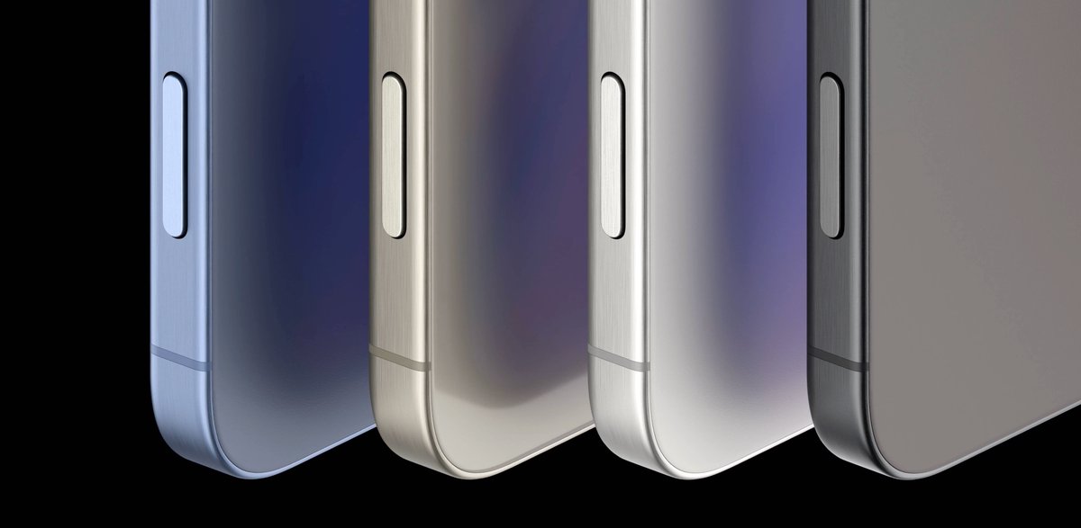appltrack's tweet photo. EXCLUSIVE first look at iPhone 16 Pro based on leaks and rumors 👀

📺 Larger 6.3/6.9-inch displays
🏝️ Smaller Dynamic Island
⏺️ All-new capture button for video
📸 5x telephoto lens on both models
🔋 Battery life improvements
🏃‍♂️ A18 Pro chip

Renders by @concept_central. https://t.co/Fx34afx2Os
