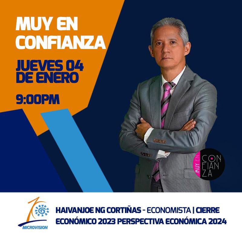Este jueves a las 9 de la noche estaré en el programa Muy en confianza, canal 10, Microvisión, La Vega: