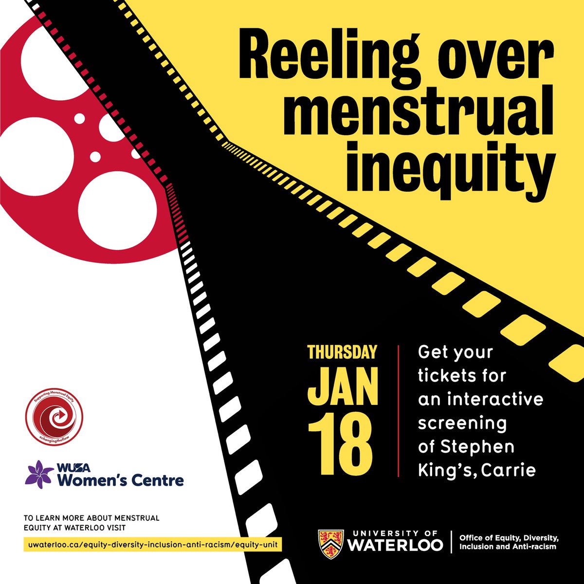 Jan 18th 6-9pm @princesscinemas in #Waterloo 1st 25 people in attendance receive a Changing The Flow prize pack. Tell stigma to shove it as we challenge taboos and expand #MenstrualEquity