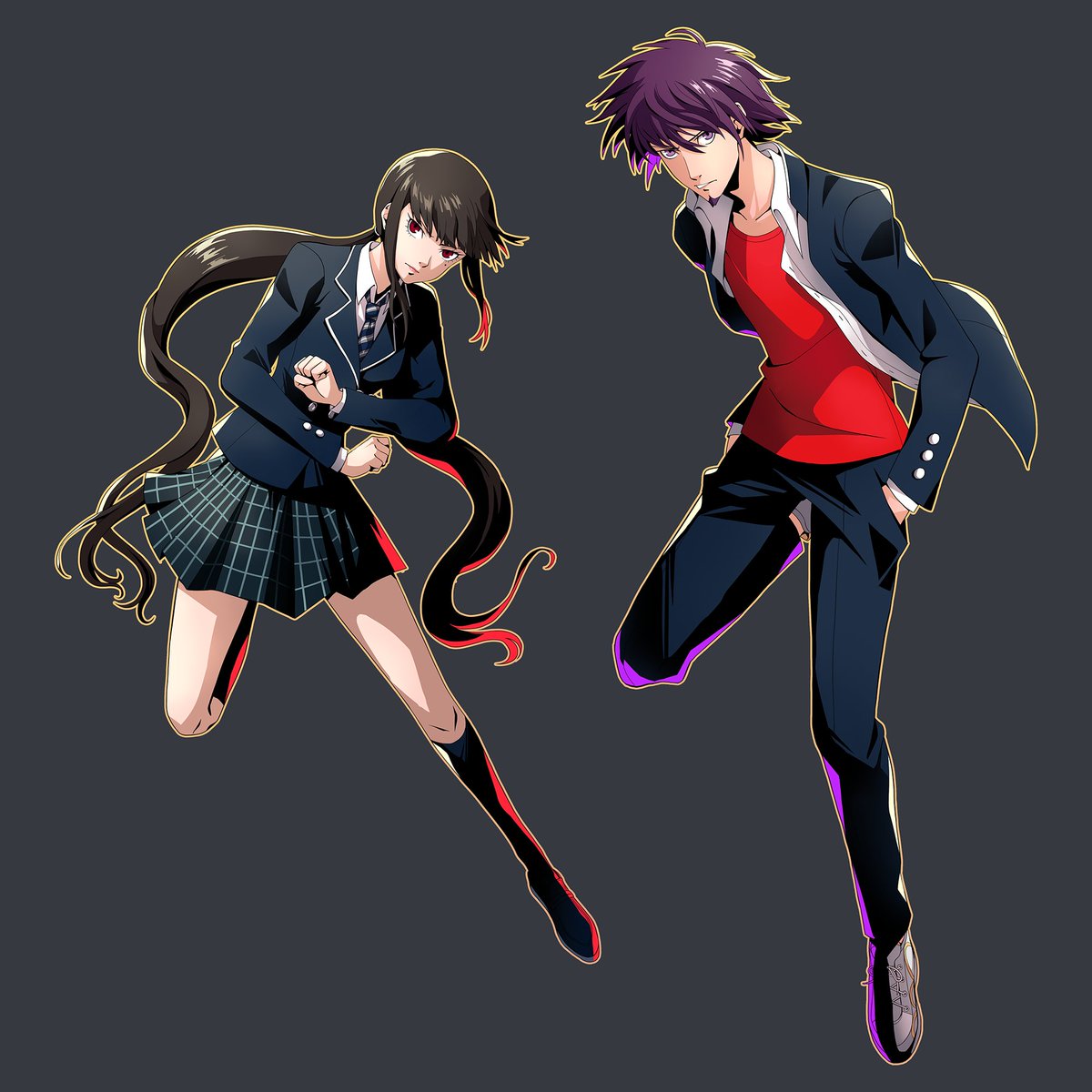 赤松楓 ,最原終一 ,最原終一 「Replayed p5r lately so I'm reposting my 」|Cheer 🐶🌸 @zinesのイラスト