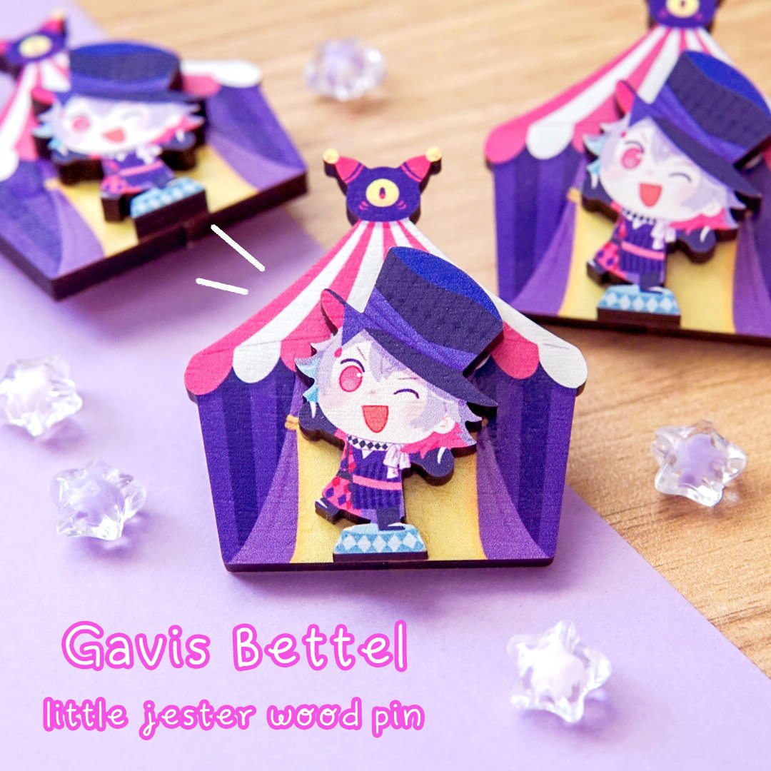 Little jester🥺🎩
I'm debuting this layered wood pin at ALA table 1143! I would love to meet more holotempus fans🥲🥲Any leftover will be put online after
#AnimeLosAngeles #holostars #holoTEMPUS