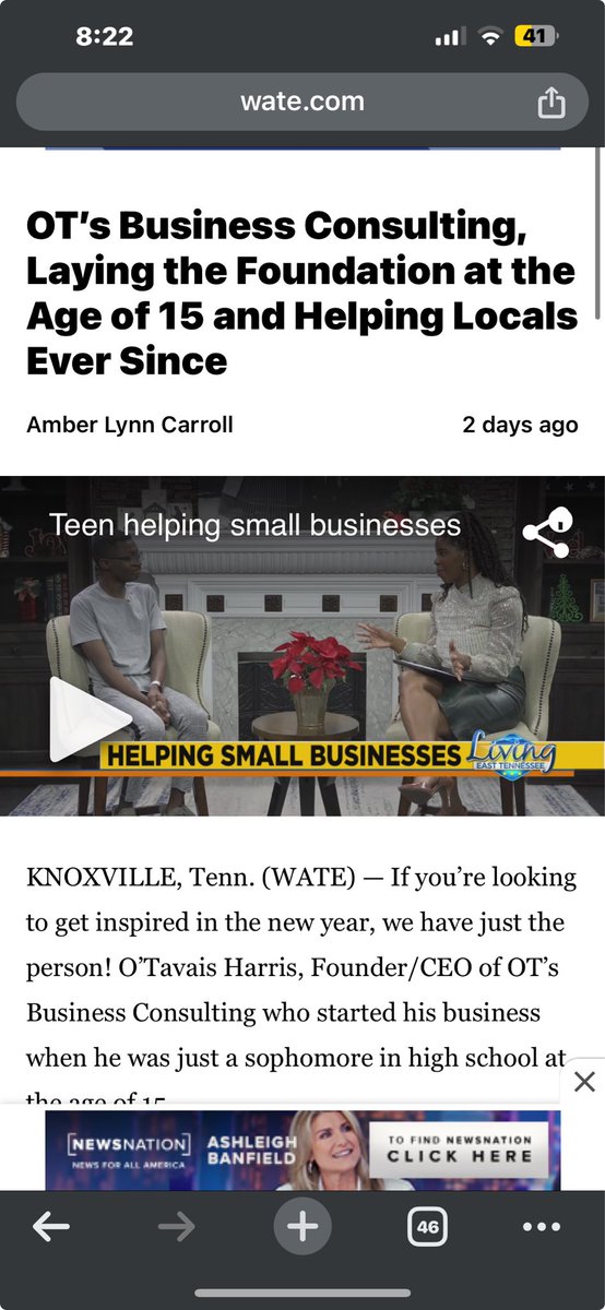 Yesterday ,I had the absolute pleasure to be interviewed at <a href="/6News/">WATE 6 On Your Side</a>  and interviewed by <a href="/VeronicaOgbe/">Veronica Ogbe</a>  with Living East Tennessee 
I enjoyed every minute of it!!!❤️💙

wate.com/living-east-te…