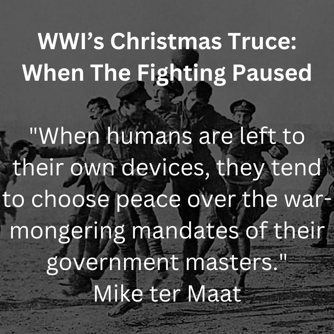 miketermaat_'s tweet image. When humans are left to their own devices, they tend to choose peace over the war-mongering mandates of their government masters.

history.com/news/christmas…

@LBTMichaelLong #GivePeaceAChance #makelovenotwar