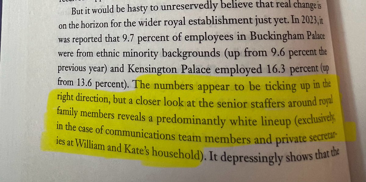 angelia_be9509's tweet photo. Because @KensingtonRoyal are definitely not a racist family. Their values are reflected in the diversity of their staff members. WAKE UP. This is the 21st century!! #DoBetter #RoyalBigots #FixYourHouse #Endgame https://t.co/5gvVkukI3q
