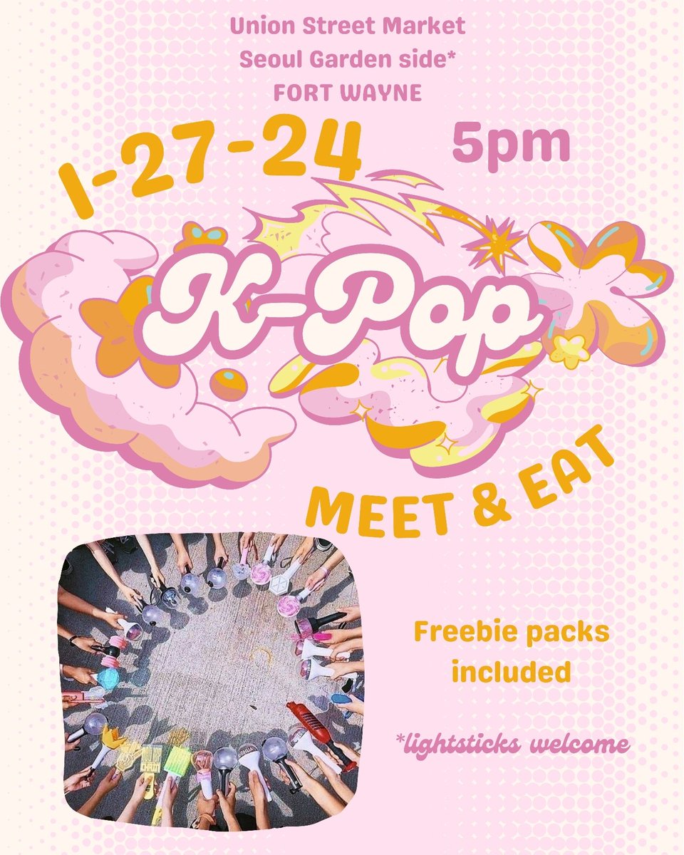 interstellrkpop's tweet photo. Kpop meet and eat!
#fortwayne #KPOPINDIANA #kpop #bts #straykids #Midwest #Michigan
#Michiana #Chicago #kstan #kpopmeet #cupsleeveevent #cupsleeve https://t.co/oI5XaxYIQ8