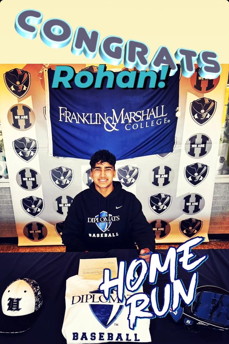 👏 Congrats, Rohan, for committing to play <a href="/FandMBaseball/">F&M Baseball</a> at <a href="/FandMCollege/">Franklin & Marshall</a>! Your dedication as a #studentathlete is truly commendable. Wishing you a fantastic journey ahead! ⚾🎓 #schoolcounselor <a href="/iborganization/">International Baccalaureate</a> <a href="/IB_DP/">IB Diploma Programme</a> <a href="/BravermanHHS/">Jeremy Braverman-Howell HS Principal</a> <a href="/Howell_Guidance/">Howell HS Guidance</a>