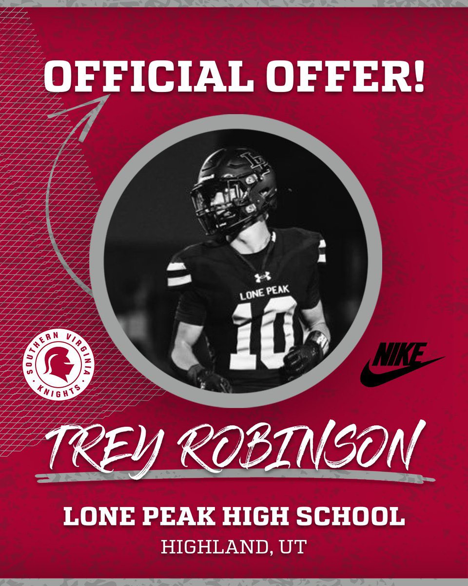Trey Robinson (@treyrobinson_10) on Twitter photo Had a great conversation with <a href="/CoachMJMurdoch/">Mark Murdoch</a> I’m grateful for the opportunity to continue a Knight! Excited to look more into <a href="/knight_ftbl/">SVU Knights Football</a>!
<a href="/LPKnightsFB/">Lone Peak Knight Football</a> <a href="/AlphaRecruits15/">Will Snowden</a> Had a great conversation with <a href="/CoachMJMurdoch/">Mark Murdoch</a> I’m grateful for the opportunity to continue a Knight! Excited to look more into <a href="/knight_ftbl/">SVU Knights Football</a>!
<a href="/LPKnightsFB/">Lone Peak Knight Football</a> <a href="/AlphaRecruits15/">Will Snowden</a>