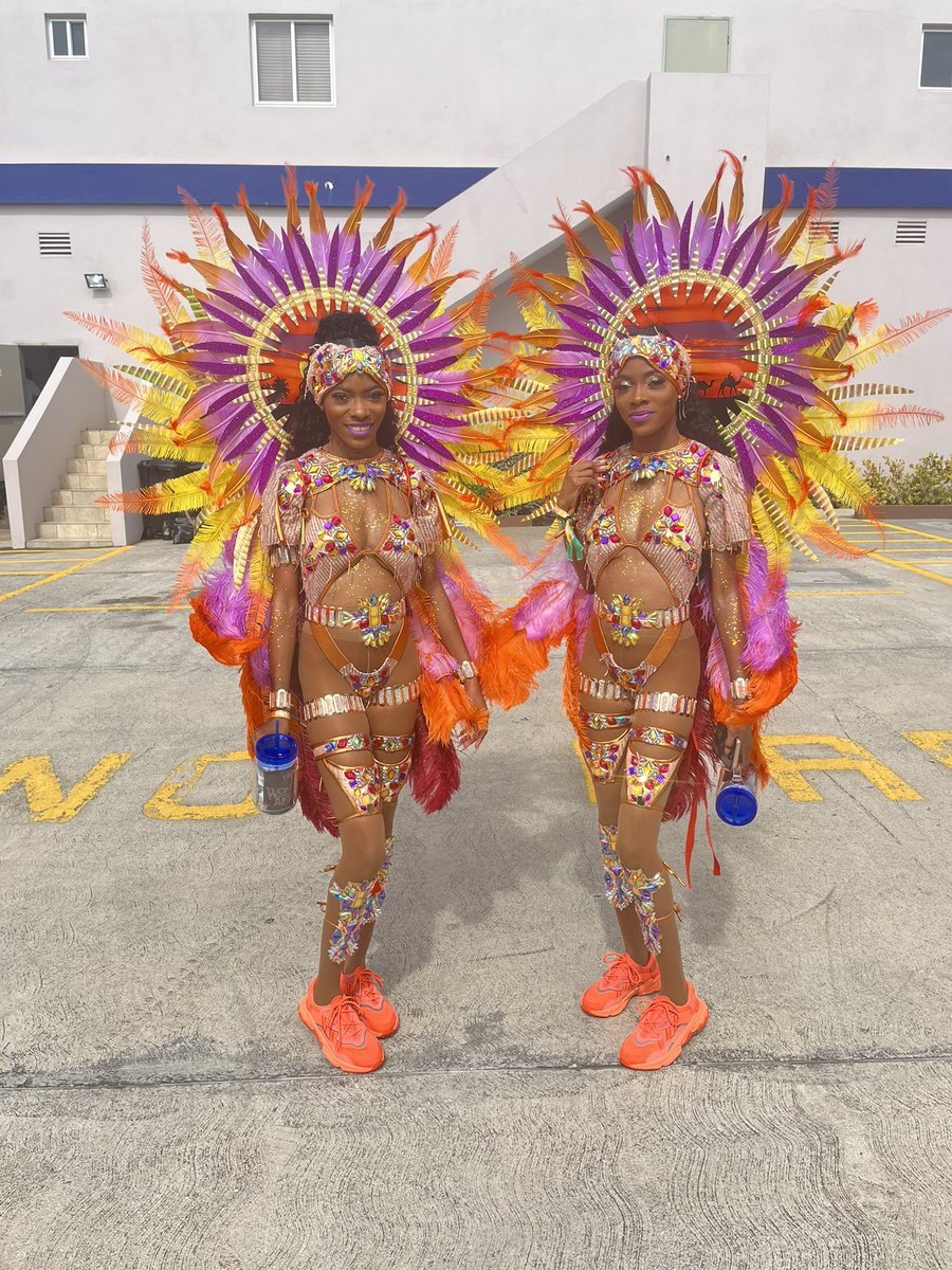 Costume- ‘Saharan sunset: Monokini’ 😍😍🌅🌅, It was our first Carnival parade experience 🎊A time was had! ❤️‍🔥❤️‍🔥