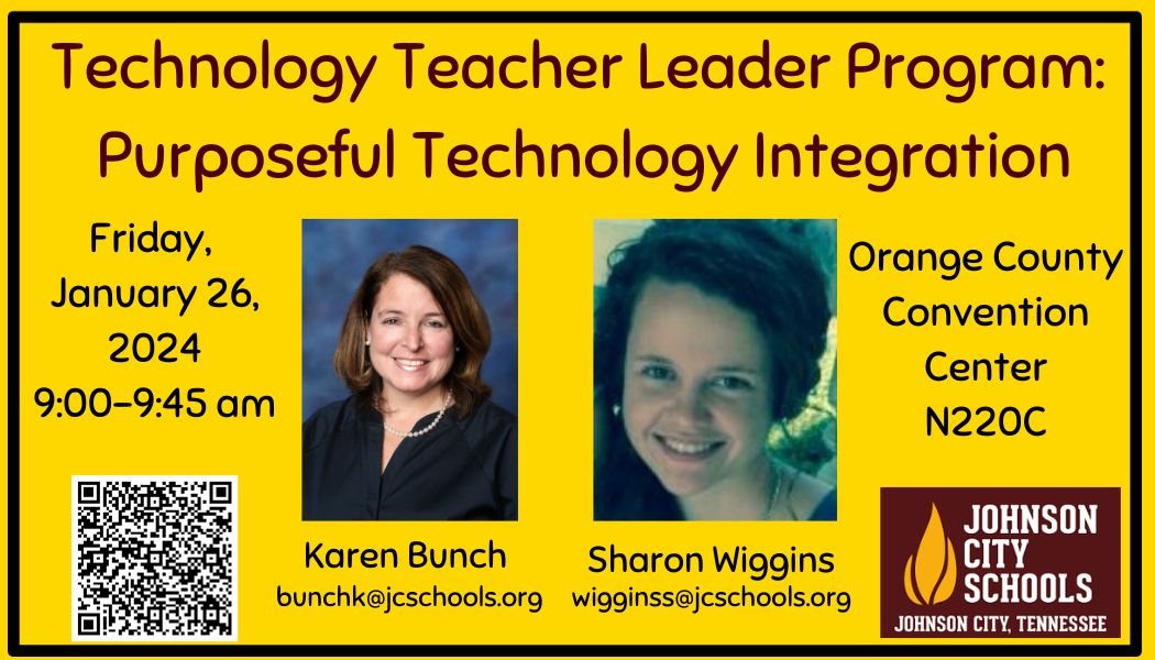 Check us out @FETC in 3 weeks! Come learn about <a href="/jcityTNschools/">JohnsonCitySchools</a> Tech Teacher Leader Program! We'd love to see you there! <a href="/Wigginss_0914/">Sharon Wiggins, M.Ed</a> #JCSTechLeads