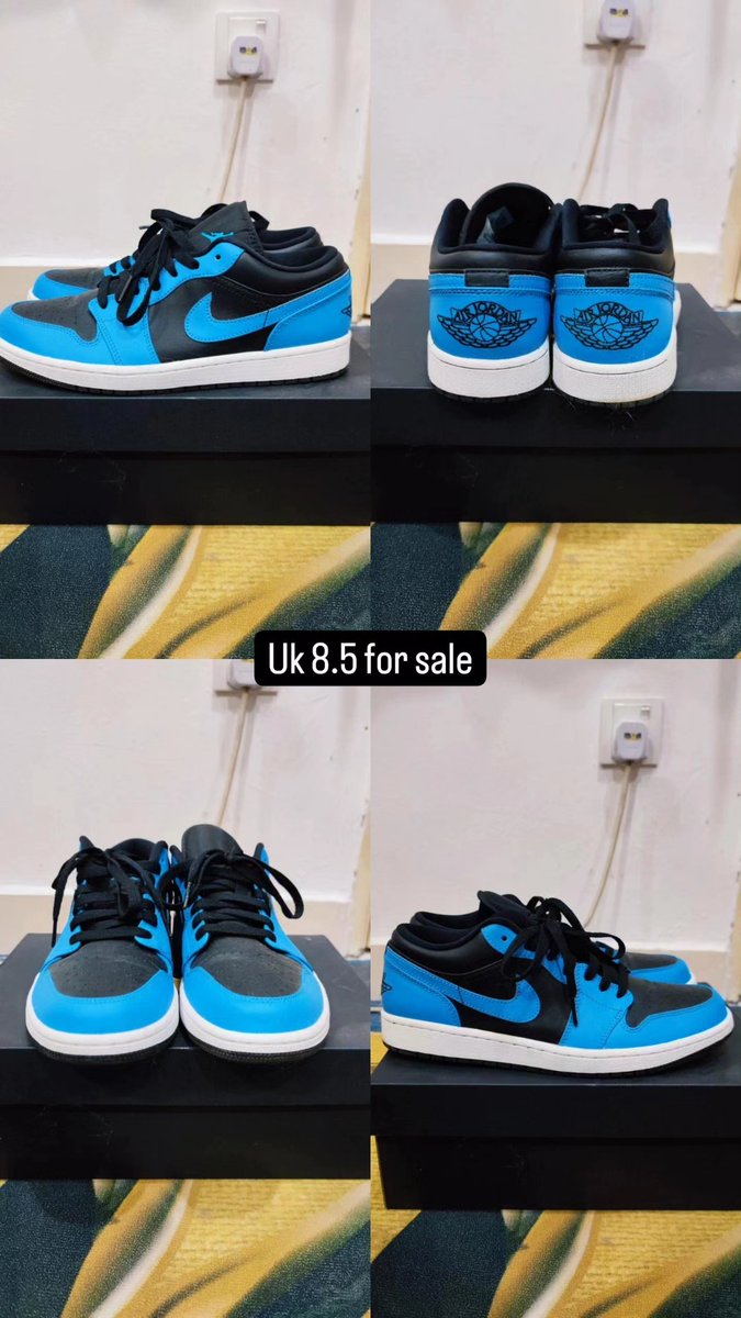 eizatrizza's tweet photo. ❗WTS❗
NIKE AIR JORDAN 1 LOW
1) BIRU HITAM 8.5UK
2) TURQOISE 9UK
3) HIJAU HITAM 8.5UK
4) KELABU 8.5UK

*range price rm250-300*
@KuantanTV @KuantanInfo https://t.co/la1MCh4R4Y