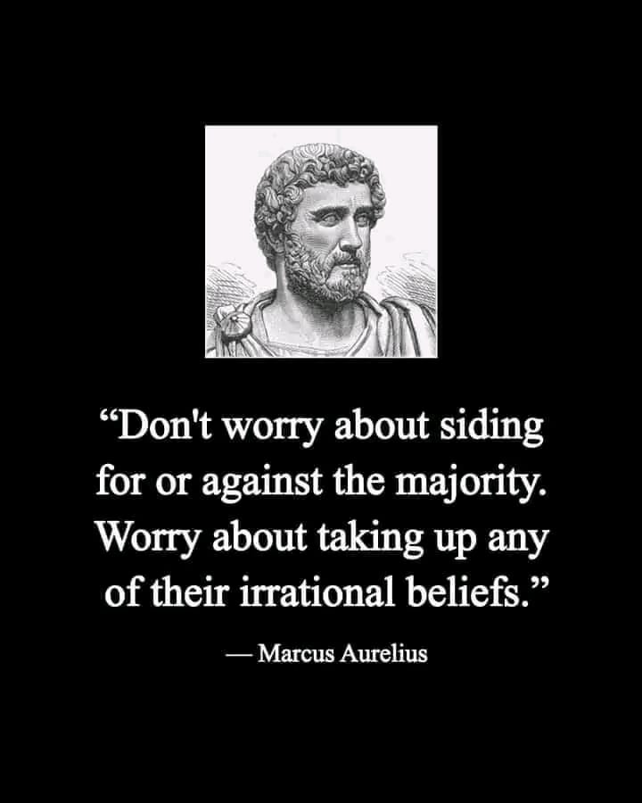 I'm more interested in the truth than being in the majority.