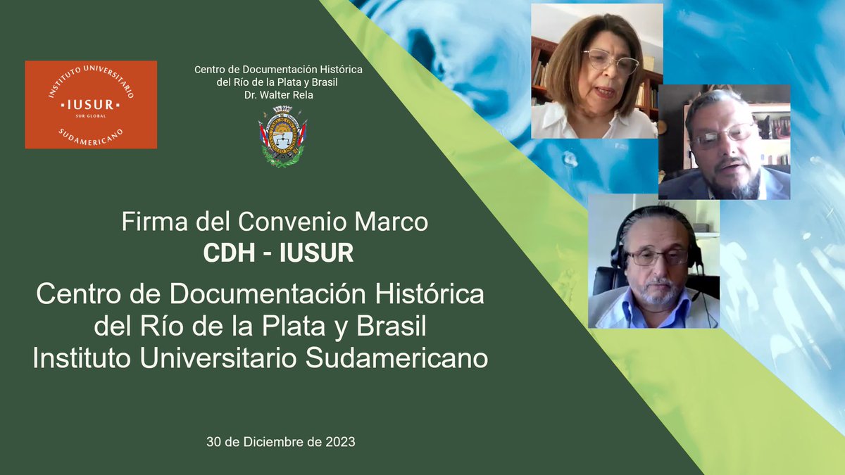 jjvieraa's tweet photo. https://t.co/PUCy1UVjxi

Enlace al video de firma del convenio IUSUR-CDH
Instituto Universitario Sudamericano con el Centro de Documentación Histórica del Río de la Plata y Brasil "Dr. Walter Rela" https://t.co/3LLgiIacvj
