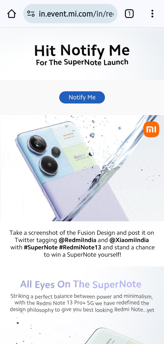 PushpendraRai16's tweet photo. Screenshot for the contest @RedmiIndia @XiaomiIndia #SuperNote #RedmiNote13 https://t.co/ry4HYEHkTB