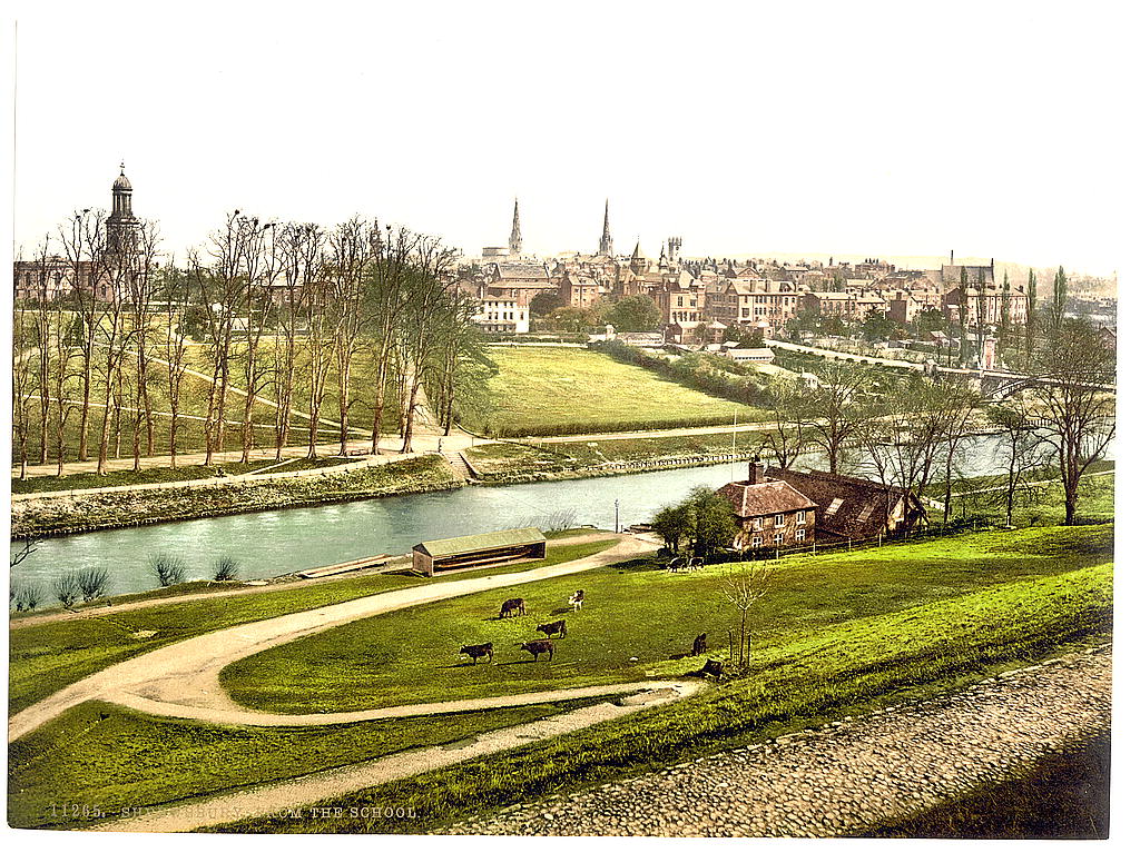 photochroms's tweet photo. From the school, Shrewsbury, England, between ca. 1890 and ca. 1900. https://t.co/2y1F5zgOAc
