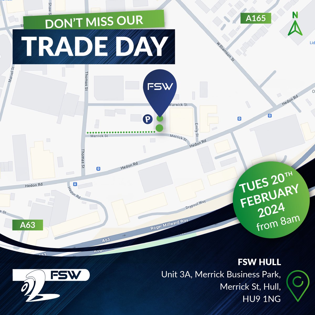 fswuk's tweet photo. Don't miss February's trade event at FSW Hull on Tuesday 20th February! ⏰ 🍳 📆  🧰 

We've got a great day lined up - here's how to find us on the day >>> https://t.co/cUeWQhmWQd

FSW HULL,
Merrick Business Park,
Merrick Street,
Hull, 
HU9 1NG. https://t.co/hzVTmFIZVr