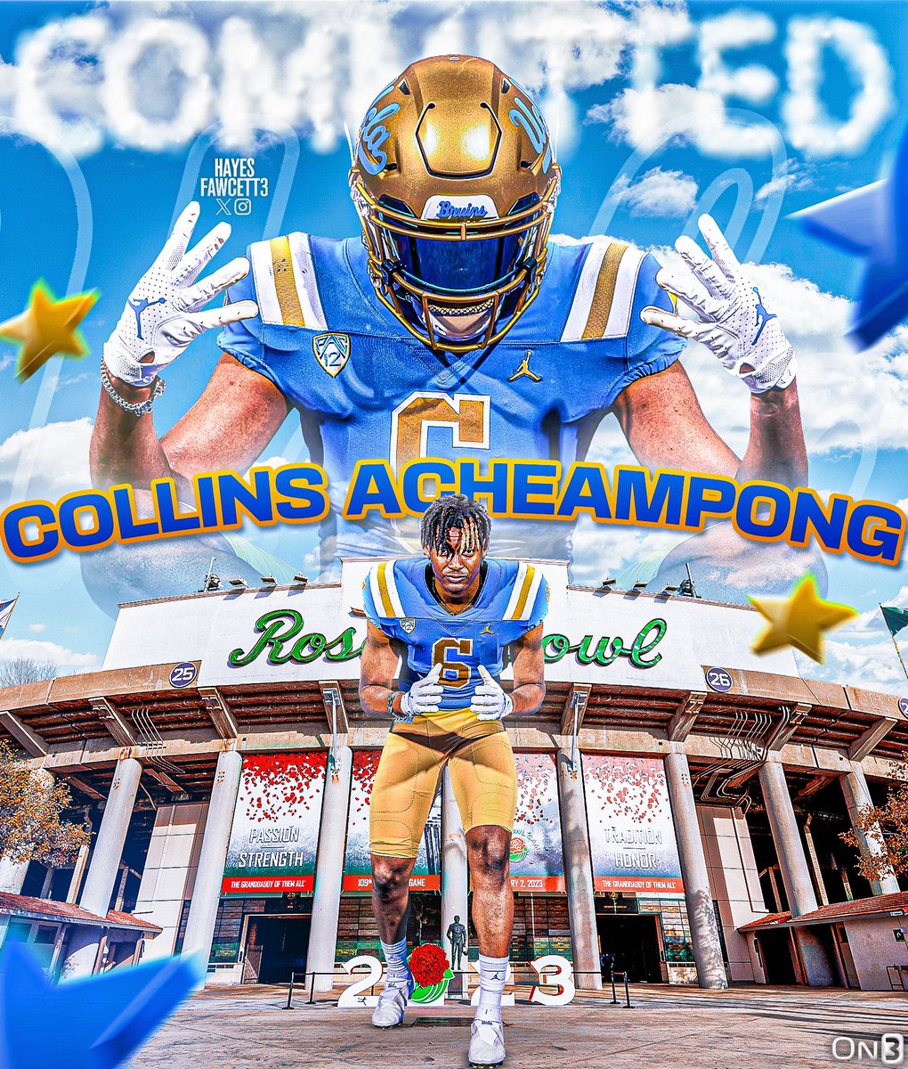 BREAKING: Former Miami EDGE Collins Acheampong has Committed to UCLA, he tells @on3sports The 6’8 270 EDGE will have 4 years of eligibility remaining Was ranked as a Top 100 Recruit in ‘23 (per On3) on3.com/news/collins-a…