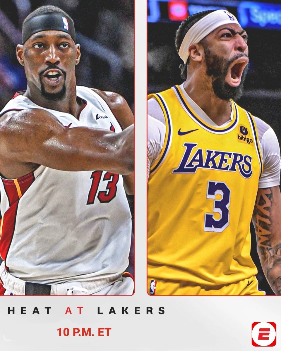 PosteBajo23's tweet photo. 🏀 #NBA | @MiamiHEAT (#HeatCulture) vs. @Lakers (#LakeShow)
🎙 Relator: @SebastianMCESPN
🎙 Comentarista: @obricio7
📺 #ESPN Latinoamérica
*0:00 🇦🇷🇺🇾🇨🇱🇵🇾
23:00 🇧🇴🇻🇪🇩🇴
22:00 🇨🇴🇵🇪🇪🇨🇵🇦
21:00 🇳🇮🇬🇹🇸🇻🇨🇷🇭🇳🇲🇽
💻📱 @StarPlusLA
🤳 #NBAxESPN - #NBAWednesday
Dale RT 🔃 https://t.co/yH1MAYukso