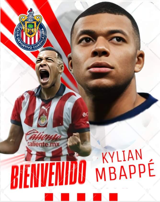 ChivasShitpost's tweet photo. bienvenue Mbappé https://t.co/QzSB9wdrKP