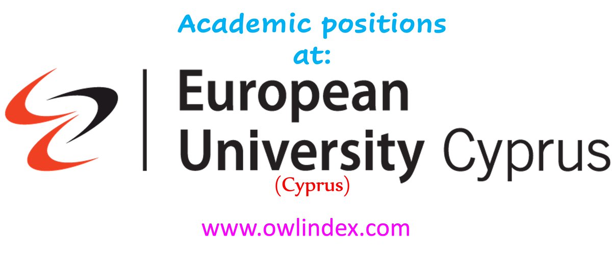 30 Academic positions are available at European University Cyprus (Cyprus): owlindex.com/service-explor…

#owlindex #academic #European #university #cyprus #cyprusjobs #academicresearch #positions #cypruslife #Academicpositions #academicjobs