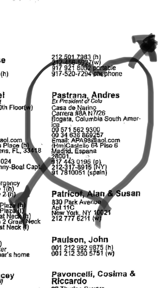 Lo que estaban esperando los colombianos

Documento que prueba que Andrés Pastrana, es un pedófilo y que está entre los nombres en el caso Jeffrey Epstein.