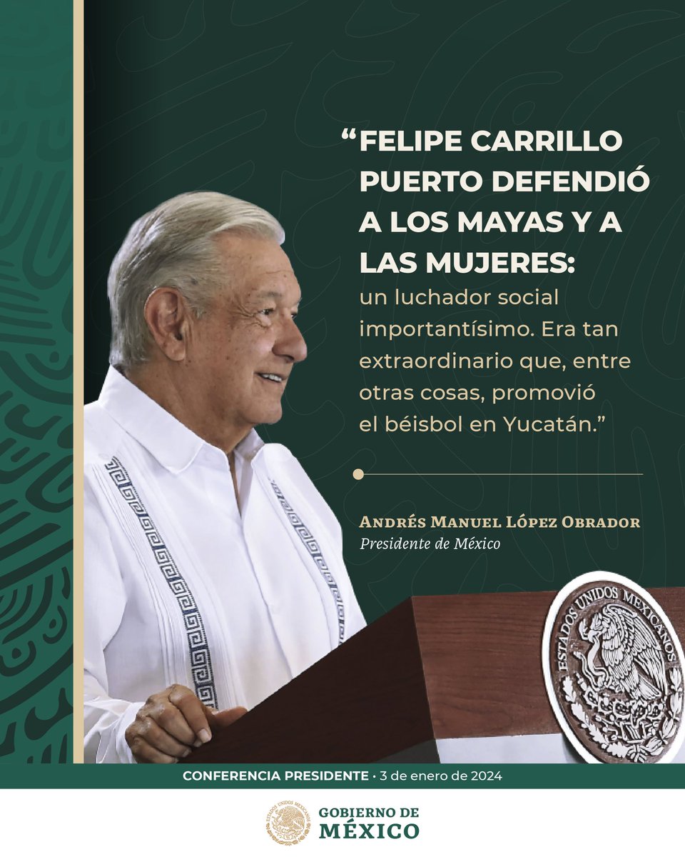 GobiernoMX's tweet photo. #ConferenciaPresidente | 3 de enero, 2024. https://t.co/3fkGd074xj