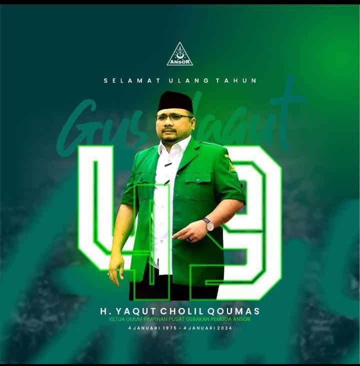 Sugeng Ambal Warsa Gus Ketum  H. Yaqut Cholil Qoumas <a href="/Official_Ansor/">Gerakan Pemuda Ansor</a> <a href="/YaqutCQoumas/">Yaqut Cholil Qoumas</a> <a href="/pwansorjatim/">PW GP Ansor Jatim</a>