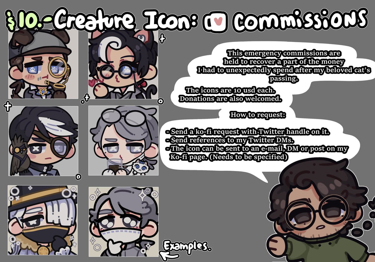 Lolo_Lex's tweet photo. I will be doing $10usd Creature Style Icons as 3mergency Comm1ssions this month.

Requests will be done in the order they arrived.

Ko-fi: https://t.co/jUTDYJZnHq

As always, if there are any questions, feel free to send me a DM.

RT's are also appreciated. https://t.co/NS49XD9uNx