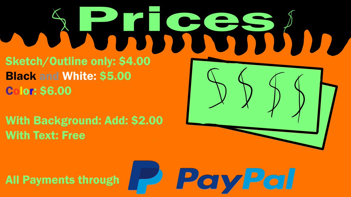 I have updated my Commissions ad. And now there is a sign-up form for anyone interested in buying my art. Retweeting of this ad is always appreciated.
Note: all Payments through PayPal.
#artistsontwitter 

forms.gle/hjirLsnnD5SZkK…