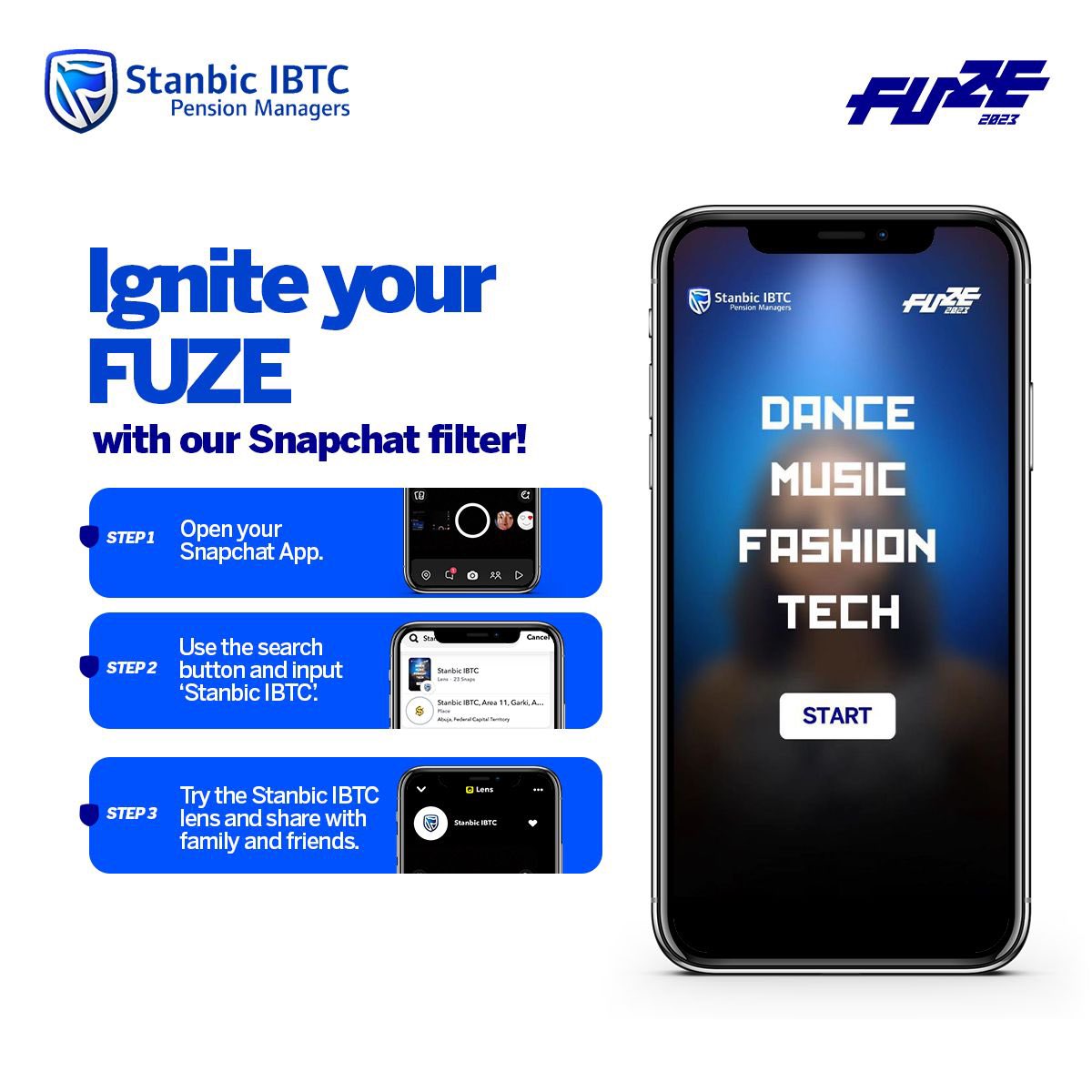 Get ready for the ultimate selfie experience at the FUZE Festival! Snap your pic and tag us to spread the fun. The FUZE is powered by @StanbicIBTC Pension Managers.​ #FUZE2023​ #IgniteYourFUZE