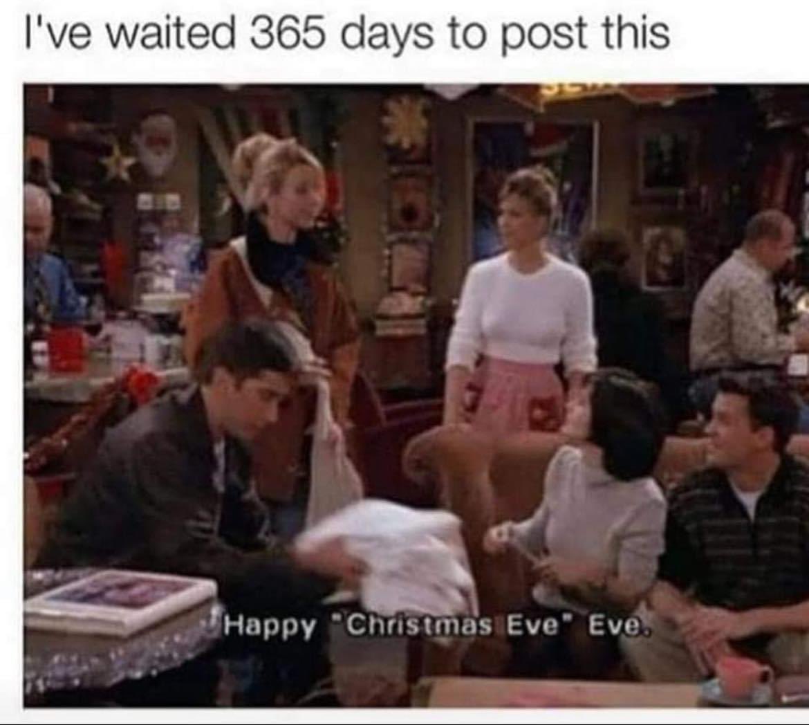 Comicsyouth's tweet photo. Happy Christmas eve eve 🎅🎄
2 more sleeps ✨🎅
#happychristmaseveve #christmaseveve #friendsmeme https://t.co/kAkWbrxyDX